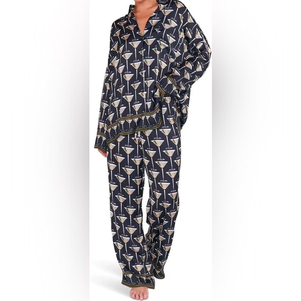 Show Me Your Mumu - Classic PJ Set - Overslept - Dirty Martini Silky